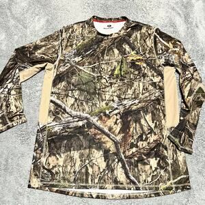 Mossy Oak Performance Long Sleeve Fishing Shirt Mens XL Camo
